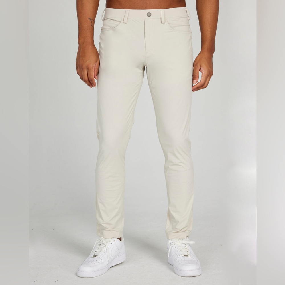 Redvanly Men’s Beige Kent Pull On Golf Trouser Pants Size Large Athleisure READ